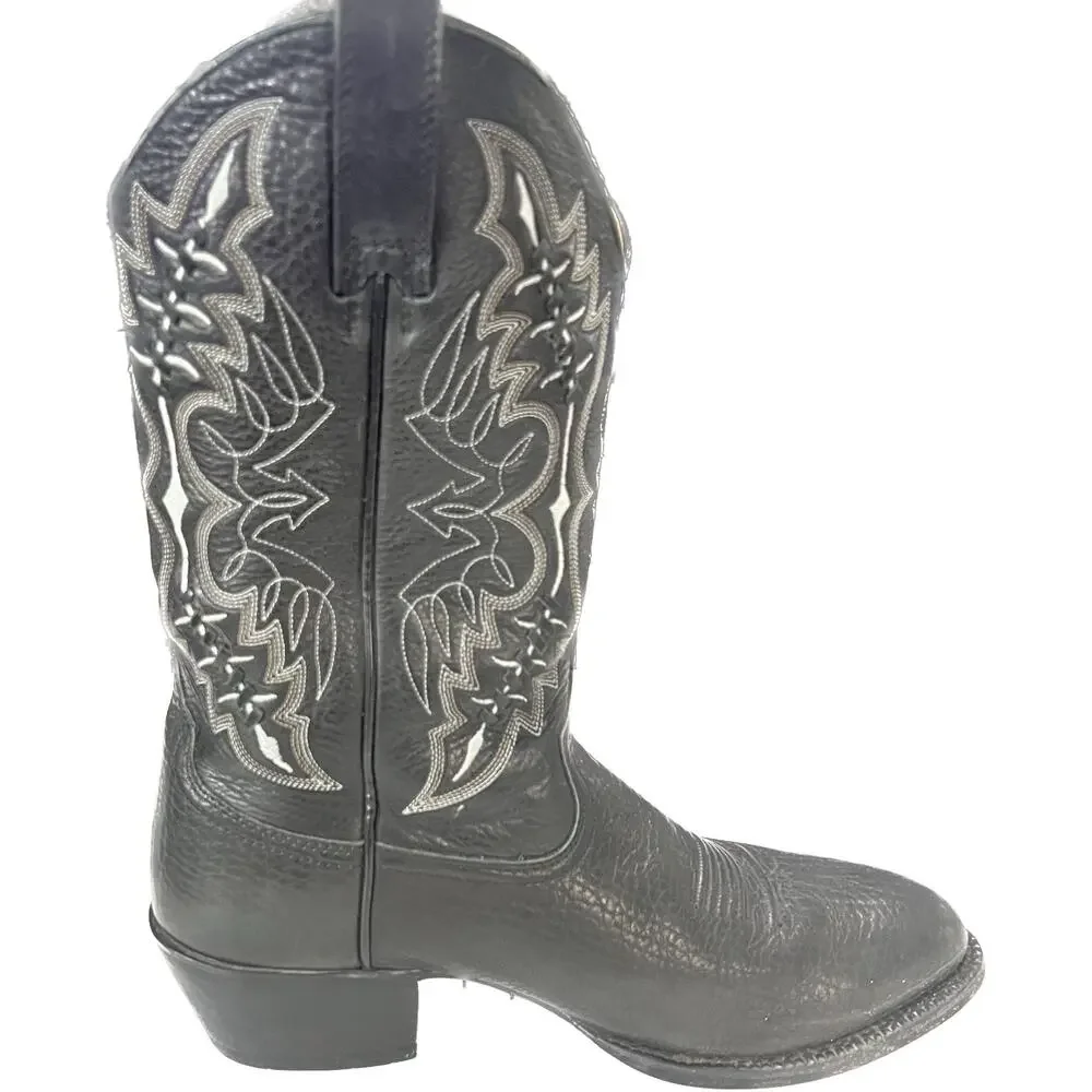 Ariat Heritage men's black leather embroidered western boots #37423 size 10 EE